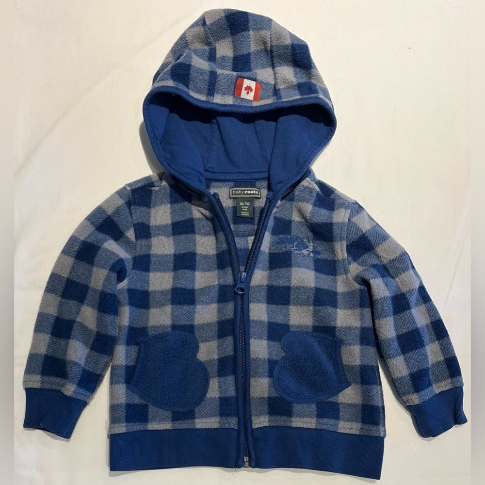 Baby Roots Zippered Hooded Fleece Jacket Size XL-TG 18-24M (80/56)